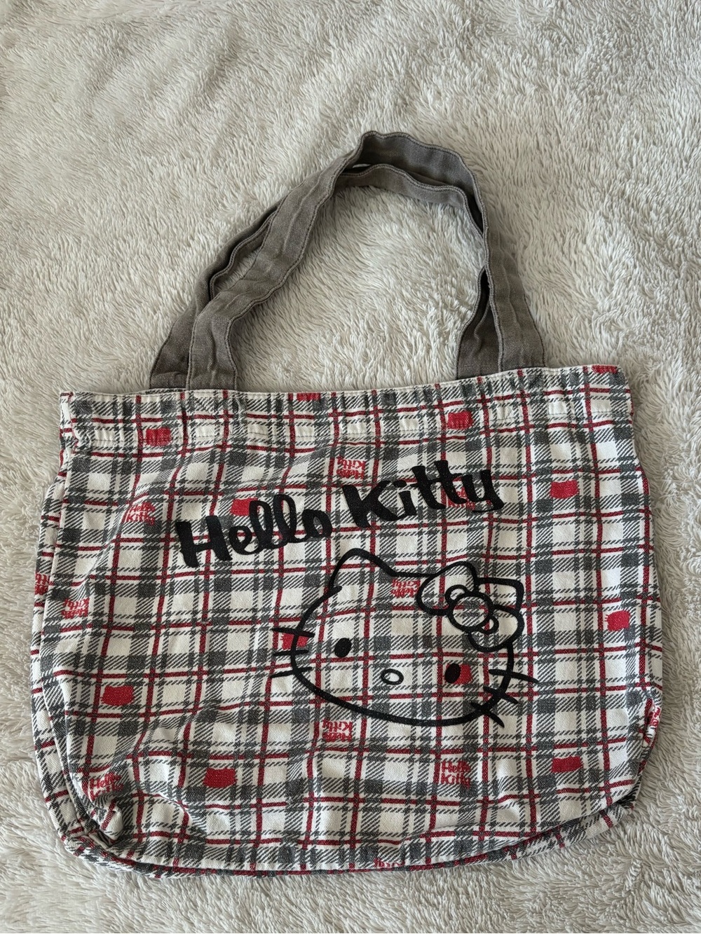 Hello Kitty Plaid Tote Bag